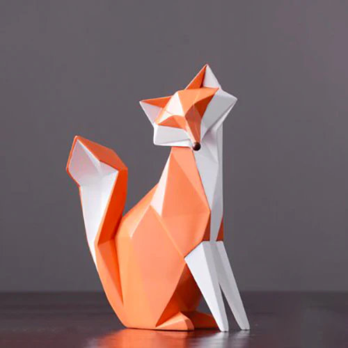 Statue Origami Renard Blanc Foxy – Image 6