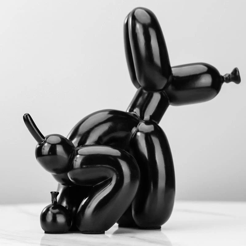 Statue Chien Ballon "Poop" Résine – Image 3