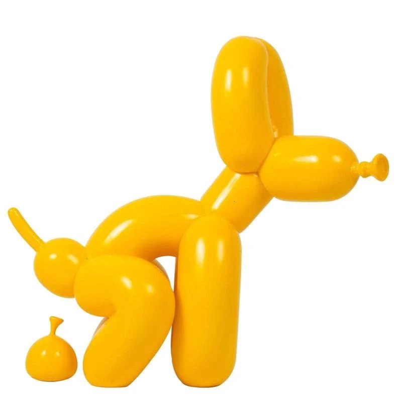 Statue Chien Ballon "Poop" Résine – Image 4