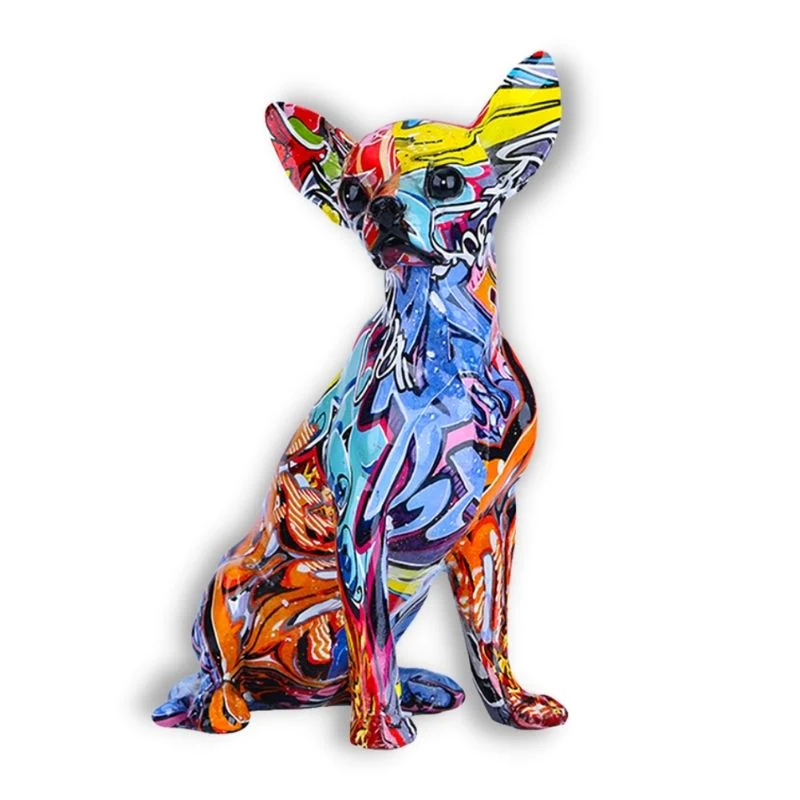 Statue Chien Statue Chihuahua Graffiti