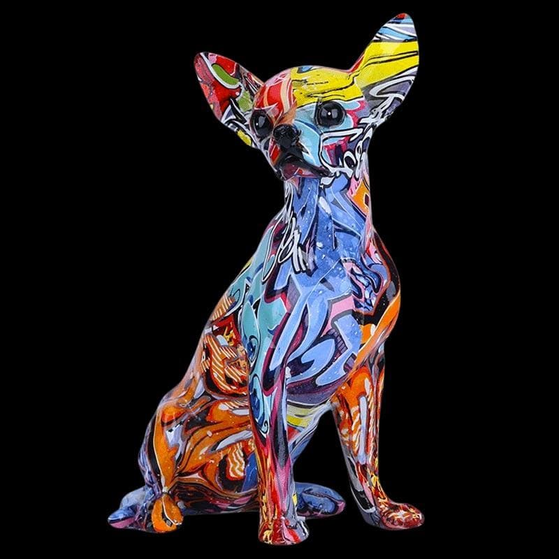 Statue Chien Statue Chihuahua Graffiti – Image 6