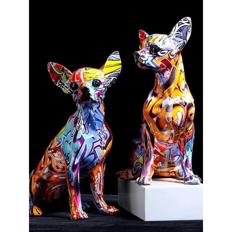 Statue Chien Statue Chihuahua Graffiti – Image 5