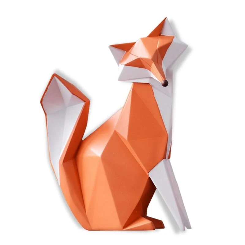 Statue Origami Renard Blanc Foxy – Image 2